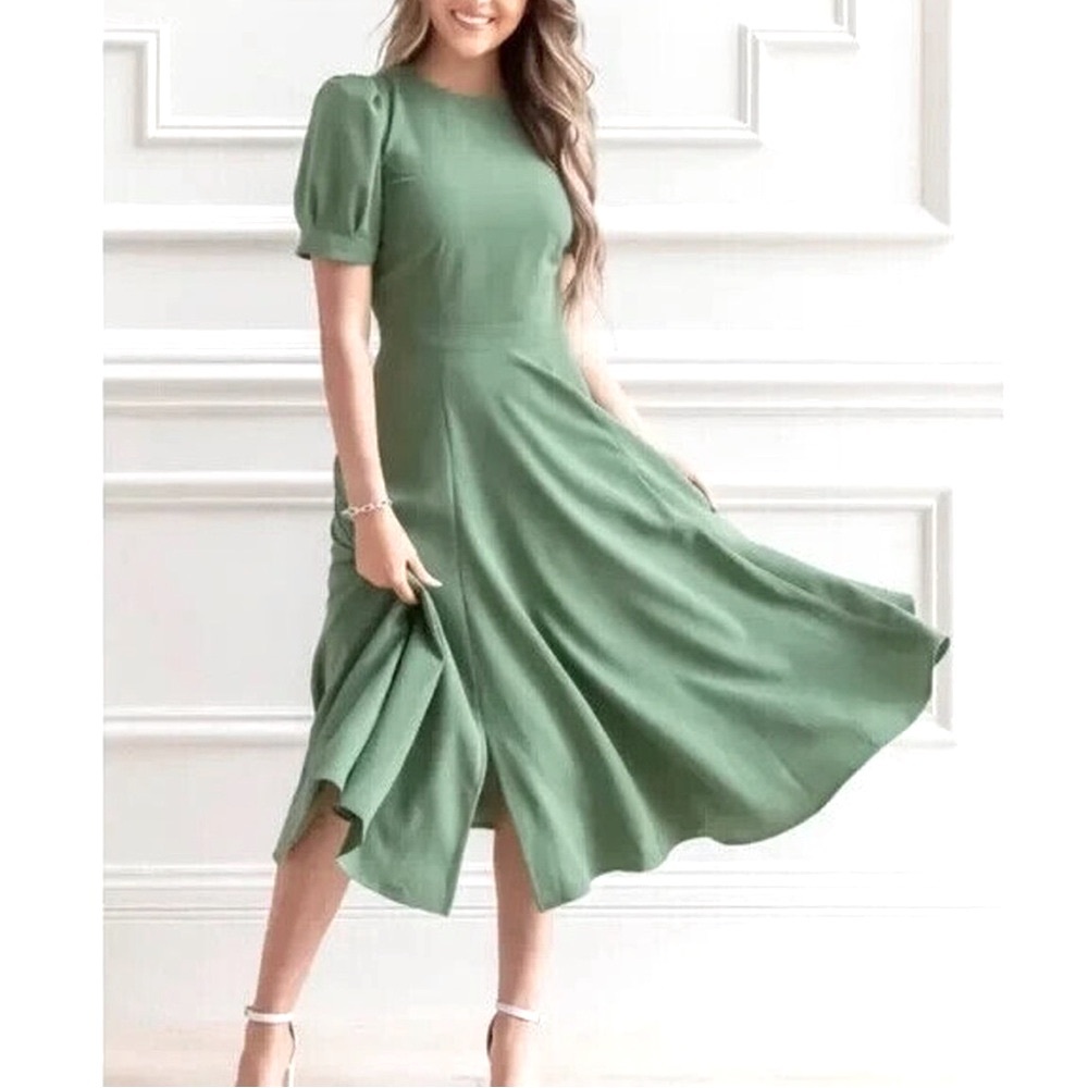 Rachel Parcell Green Midi Dress with Elegant Flow